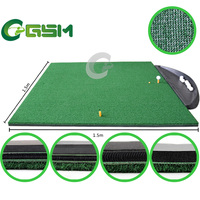 Tapis de frappe de golf en nylon, herbe 3D, fibre élastique, mousse EVA 10 mm, tapis d'entraînement de golf pour la pratique en intérieur et en extérieur