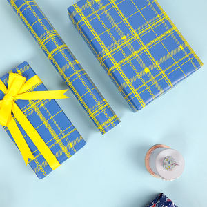 Usine en gros 80g Noël personnalisé luxe papier d'emballage cadeau 43*300cm papier d'emballage pour emballage - Product Image 4