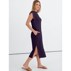Vestido Midi Casual de Verano para Mujer, Sin Mangas, Cuello Redondo, Holgado, Antiarrugas, para Playa o Vacaciones - Product Image 4