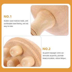 Massaggiatore a Fungo in Legno Fatto a Mano per Terapia del Corpo, Relax e Riduzione dello Stress per Collo e Schiena - Product Image 2
