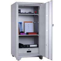 Feuerfester Safe aus Eisen, Schwerer Tresor mit Digitalschloss, 2 Schlüsseln und Schublade Innen -7092D