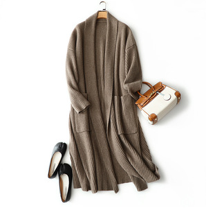 <strong>Women</strong> Winter <strong>Warm</strong> Thick Cashmere Rib Knit Heavy Long <strong>Cardigan</strong> - Product Image 4