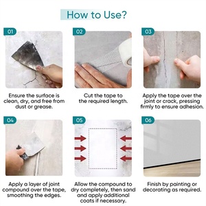 कारखाने थोक प्रतिरोध नमी मोल्ड फाइबरग्लास जाल टेप जिप्सम बोर्ड संयुक्त टेप फाइबरग्लास स्व चिपकने वाला जाल - Product Image 6