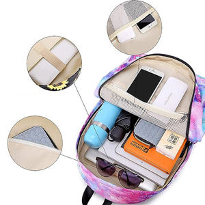 Sac à dos léger et imperméable personnalisé, sac à déjeuner, style tendance, fonction RFID, port USB, compartiment en maille, pour garçons, adolescents, filles, usage scolaire - Product Image 3