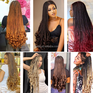 En Gros Cheveux Bouclés en Spirale pour Femmes Africaines, Tresses Bouclées à la Française, Extensions de Cheveux Synthétiques Ondulés et Souples pour Tressage - Product Image 6