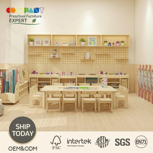 COMPANY Table de Sable Artistique Moderne en Bois pour Maternelle, Mobilier pour Zone Sensorielle Préscolaire, Salle de Classe et Zone Créative - Product Image 1
