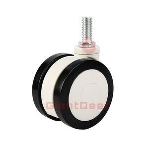 Ruote Girevoli di Alta Qualità per Attrezzature Ospedaliere, Gambo a Vite M10 mm M12 mm, Ruote Gemelle Ultra Silenziose - Product Image 1