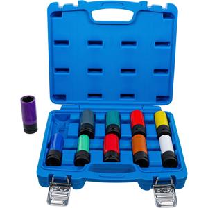 Jeu de douilles à chocs de protection BGS 12.5mm (1/2 ") Drive 15 - 24 mm et écrous de roue spéciaux 10 pcs. - Product Image 1