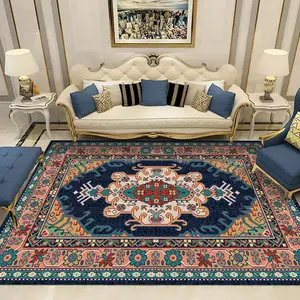 Spot ethnic style Persian floor 3D printed crystal velvet American retro living room bedroom