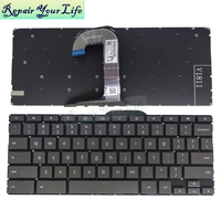 Teclado de Portátil en Inglés Estadounidense para HP Chromebook 14 14-DB 14 G6 14 G7 L82960-001, Teclado sin Marco, sin Retroiluminación