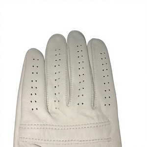 Gants de golf en cuir véritable blanc de qualité supérieure, antidérapants, pour les joueurs gauchers, logo personnalisé, OEM, équipement sportif de haute qualité - Product Image 5