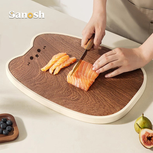 Sanosh gỗ mun thớt thực phẩm lớp chống nấm mốc bền chặt khối cho hộ gia đình sử dụng dày xương thớt Hội Đồng Quản Trị - Product Image 5