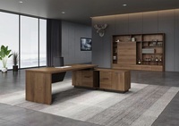 Nouveau bureau de direction moderne en forme de L avec plateau relevable, mobilier de bureau haut de gamme pour PDG