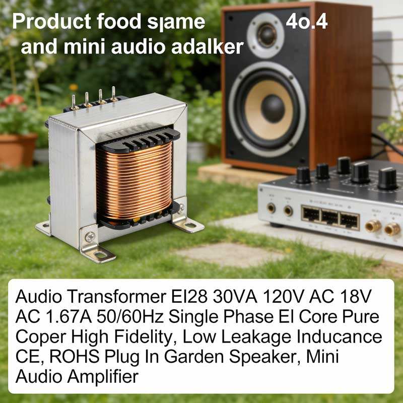 Transformador de audio El28 30VA 120V 18v 50Hz 60Hz Monofásico