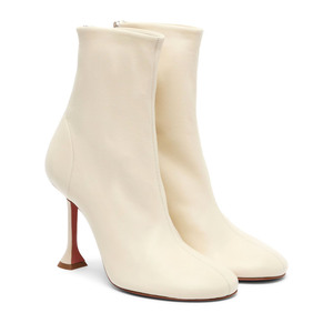 Botas de Moda para <span class=keywords><strong>Mujer</strong></span> 2026, Botas Cortas Blancas de PU con Cremallera Lateral, Botas de Baile Cálidas para Invierno, Botines Cómodos para Dama - Product Image 1