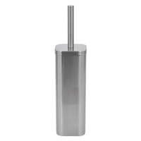 Ensemble de brosse de toilette carrée en acier inoxydable, tête de brosse hygiénique autobloquante, outil de nettoyage de salle de bain moderne pour la maison et l'hôtel