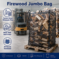 Sac Big Bag pour le chargement de bois de chauffage en conteneur, 2000 kg, ventilé, en vrac, Jumbo FIBC, traité anti-UV, réutilisable, robuste, Saco De Lena