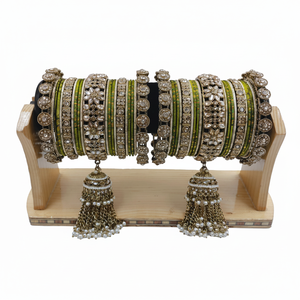 Luxury Tungsten Gold Plated Multi Color <b>Bangles</b> Set <b>Indian</b> Bridal Engagement Wedding Party Anniversary Gift Women Original Style - Product Image 2