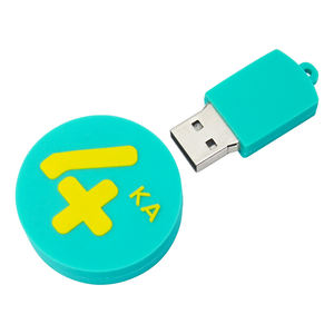 Clé USB Stick Haute Vitesse Caoutchouc Rond Badge Scolaire  Emblème Universitaire Clé USB Mémoire Flash 4GB 8GB 16GB 32GB - Product Image 1