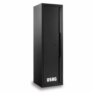 Armoire de rangement Usag 500x500x1855 mm en acier verrouillable avec serrure manuelle, finition gris poudré, armoire d'entrepôt - Product Image 1