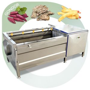 Máquina Combinada de Lavado y Pelado con Rodillo de Cepillos y Motor para Limpieza y Pelado de Yuca y Frutas - Product Image 1