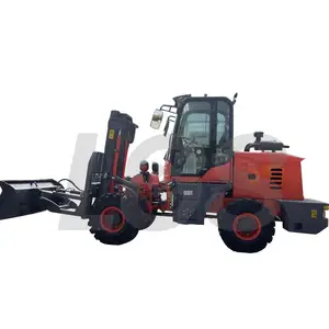 Dış mekan kullanımı bozuk arazi forklifti dört tekerlekten çekiş tarım 3ton dizel forkliftler Epa Euro 3.5ton 4x4 Off Road Forklift