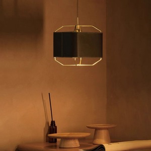 Lampe suspendue rétro nordique, 40 cm de large, rectangulaire, LED E27, commande par interrupteur, pour bureau, chambre à coucher - Product Image 1