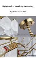 Lustres en forme de coquille en fer de luxe léger, LED blanc chaud, design contemporain, compatibles AC, dimmables, installation facile