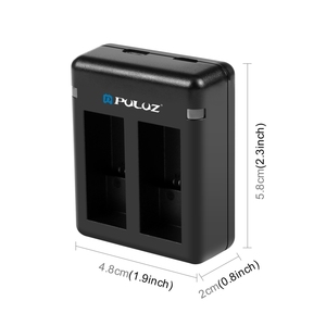 Vente directe d'usine PULUZ <span class=keywords><strong>USB</strong></span> chargeur double batteries pour GoPro HERO12/11/10/9 <span class=keywords><strong>adaptateur</strong></span> de batterie de caméra de Sport d'<span class=keywords><strong>action</strong></span> noir - Product Image 2