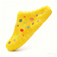 Nouvelle conception de chaussures Mulse en fourrure véritable à la mode pour femmes et hommes Chaussures élégantes