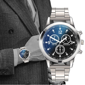 Relojes Deportivos Casuales de Lujo para Hombre, Relojes de Cuarzo de Acero Inoxidable de 40 mm con Movimiento <span class=keywords><strong>Seiko</strong></span> Luminoso - Product Image 1