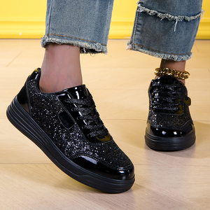 <span class=keywords><strong>Noir</strong></span> argent or rose Casual Sports Femmes Glitter Sparkling Diamond Sneakers, Tailles 36-42 - Product Image 4