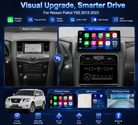 Autoradio RoadNavi pour Nissan Patrol Y62 Infiniti QX80 2012-2023 CarPlay Android Auto 4G SIM Caméra 360° Unité principale