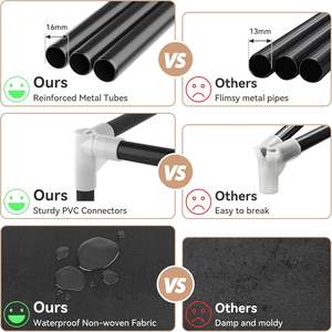 <span class=keywords><strong>Placard</strong></span> portable pour vêtements suspendus avec 6 étagères de rangement, 1 <span class=keywords><strong>tringle</strong></span> de suspension et 4 poches, <span class=keywords><strong>placard</strong></span> sur pied - Product Image 5