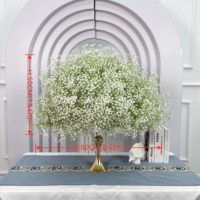 DKB Nouvelle Boule Florale Mixte en Soie Blanche, Orange et Marron, 60 cm, Centre de Table pour Mariage, Anniversaire, Décoration
