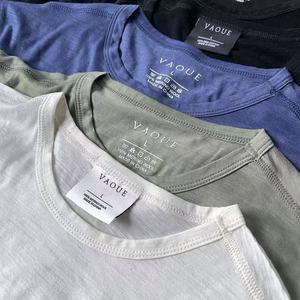 T-shirt de course 100 % <span class=keywords><strong>laine</strong></span> mérinos 170 g/m² pour <span class=keywords><strong>homme</strong></span> – T-shirt d'été uni ample <span class=keywords><strong>en</strong></span> coton à col rond pour <span class=keywords><strong>homme</strong></span> - Product Image 5