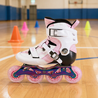 Patins à roulettes en ligne professionnels EACH en PP renforcé de fibres de verre avec roues en PU pour enfants et adolescents, dotés de roulements ABEC-9