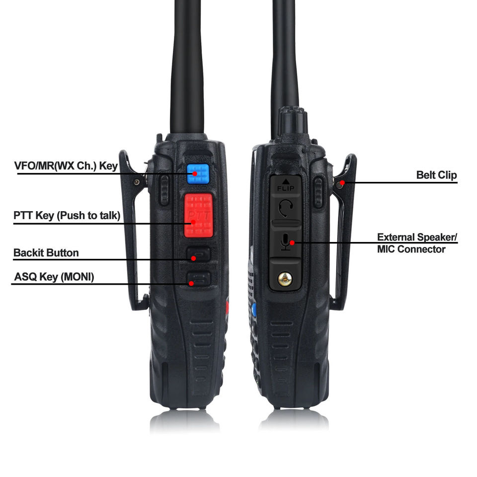Long Distance Hand QYT KT-A16 6W 108-136MHz Aviation Transmitter Band Radio NOAA Weather ...