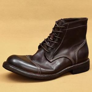 Mocassins pour hommes en cuir brun de haute qualité, fabriqués au Royaume-Uni, style rétro, cousus Goodyear, faits à la main, imperméables - Product Image 2