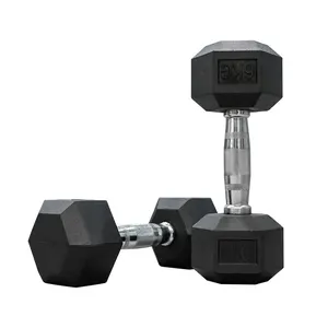 dumbbell manufacture rubber coated hex head wholesale kg lbs