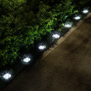8 <b>Led</b> Solar Powered Outdoor Deck Inground Buried Underground <b>Light</b> Walkway Garden Ground W7116-1 <b>Motion</b> <b>Sensor</b> Rechargeable Repl - Product Image 2