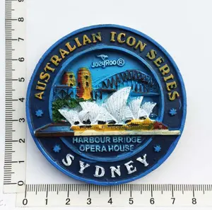 Manufacturer Australian creative travel commemorative decorative crafts resin painted refrigerator magnets