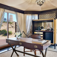 Tente de glamping de luxe en PVDF toutes saisons avec salle de bain pour camping safari africain