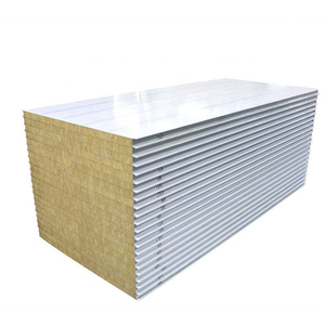 Panel Sándwich <span class=keywords><strong>de</strong></span> Lana <span class=keywords><strong>de</strong></span> Roca y Acero Prefabricado <span class=keywords><strong>de</strong></span> Diseño Moderno, Ignífugo, Insonorizado, Aislamiento Térmico, Ecológico, para Almacenes - Product Image 2