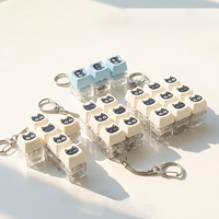 Custom LOGO Cat Love Heart Shape Sublimation PBT Keycap Fidget Keychain Keycap Keyboard Accessories LOW MOQ Wholesale