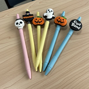 Embouts de crayons personnalisés de haute qualité sur le thème d'Halloween pour les étudiants, fournitures scolaires, cadeaux promotionnels d'entreprise - Product Image 6