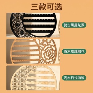 Expositor de Pendientes de Madera con Forma de Luna de 25 cm, Organizador de Joyas, Soporte de Exhibición de Escritorio, Color Natural, Estilo Versátil - Product Image 2