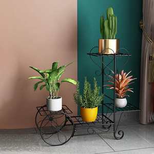 Étagère à fleurs en fer à 4 niveaux, support pour plantes, étagère d'exposition pour bonsaï, jardin, patio, balcon, pots de fleurs - Product Image 2