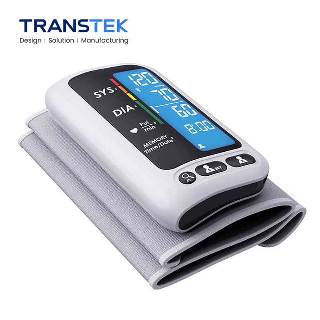 TRANSTEK Rechargeable BP Monitor with App, Backlit Display, Digital Nylon Arm Cuff for Heart Rate & Blood Pressure