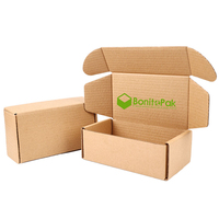 Boîte d'expédition pliable en carton kraft écologique, durable, naturelle, avec logo personnalisé